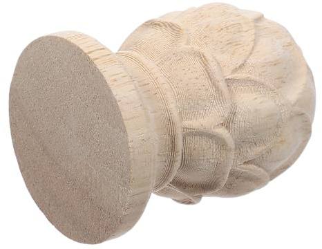 DOITOOL Remate De Madera Tallada Piña para Barras De Cortina y Postes De Cama 4x6 Cm Decoración Europea Interior Accesorio Versátil para Muebles y Escaleras