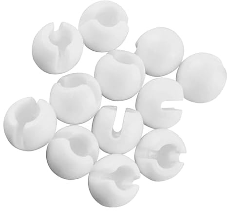 OSALADI Tope de Cordón para Persianas Verticales, 12 Piezas, Clips de Tope de Cadena de Bolas, Accesorios para Cortinas Enrollables, Posicionador de Ventana para Hogar y Cocina