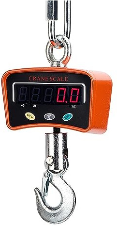 Escala colgante Báscula colgante Digital de 1000kg/2200lb, báscula grúa con pantalla LCD grande, gancho Industrial recargable 1500mAh for trabajo pesado