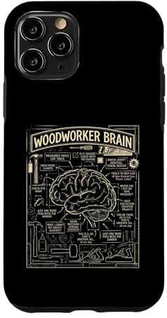 Sciure de Bois Cerveau drôle Menuisier Menuisier Travail du Bois Coque pour iPhone 11 Pro