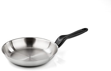 Barazzoni Le Inoxidabili Padella, ø32 cm, Made in Italy, Acciaio Inox 18/10, Induzione+Gas, Triplo fondo, PFAS free