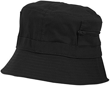 Harrys-Collection Damen Herren Fischerhut Stoff 6 Farben bis Größe 63, Kopfgröße:54, Farben:schwarz