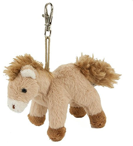 Teddys Rothenburg Kuscheltier Schlüsselanhänger, Pferd, 10 cm, Hellbraun, Plüschpferd, Plüschschlüsselanhänger