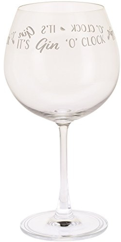 Dartington Crystal GP3362/1 Gin Time Balloon Glass - 'It's gin o'clock', 221mm high