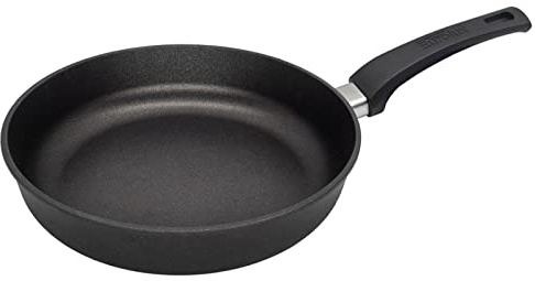 Eurolux Guss-Pfanne Ø 28 cm - hoher 6.5 cm Rand - große runde leichte Alugusspfanne mit Antihaft-Beschichtung - ohne Induktion - Made in Germany