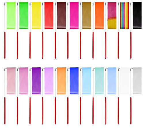 HONGXIN-SHOP Gymnastikband Tanzband Rhythmikband Wirbelband mit Stab Rhythmische Sportgymnastik Band Gymnastikbänder für Kinder Kunst Tänze 2 Meter 22 Stücke