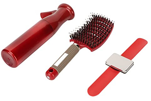 Bouteille de Vaporisateur de Cheveux, Brosse de Ventilation Incurvée Portable Ergonomique Professionnelle pour Salon de Coiffure pour Coiffeur (Rouge)
