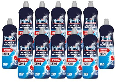 Finish Glanz- & Klarspüler – Für strahlendes und trockeneres Geschirr ohne Wasserflecken – Megapack mit 12 x 800 ml