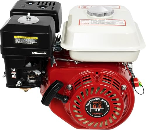 PIAOYUE- 6.5HP 4 Stroke Gasoline Engine OHV Air Cooled Single Cylinder Pull Start Motor, 200CC Gas Engine Motor For Honda GX160 OHV Pull Start Compressor Scarifier, Lawnmower