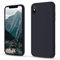 CALOOP Liquid Silicone Case Designed for iPhone Xs Max Case 6.5 inch, Full Body Protective Covered Silky-Soft Anti-Scratch Gel Rubber Slim Shockproof Cover with Microfiber Lining, Black