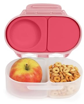b.box Snacksbehållare för barn, småbarn snackslåda behållare, återanvändbar liten Bento låda för lunch, skola och resor, läckagesäker, BPA-fri, diskmaskinssäker, åldrarna 4 månader+ (Flamingo Fizz, 35
