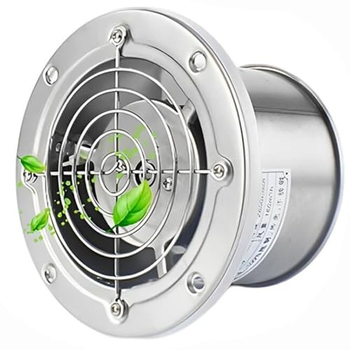 BETAM Ventilateur Extracteur 2800 TR/Min,Acier Inoxydable Extracteur Air Chaud,Extracteur d'air Silencieux,pour Cuisine,Salle De Bain,Serre,Garage Ventilateur Mural,Facile À Nettoyer,100MM