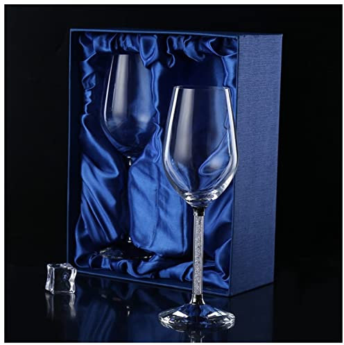 Copas De Vino Personalizadas Cubilete Tinto Copas de vino Conjunto Caja de regalo for el hogar Estilo europeo Pequeño lujo Creativo Gafas de cristal de cristal Gafas de champán Copas De Vino ( Size :