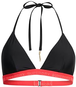 Superdry Damen Triangel-Bikinioberteil mit Elastikeinsatz