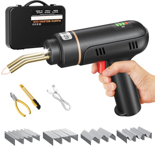 Tanniws Plastic Welding Machine 200 W Wireless Plastic Repair Kit 3S Heating Car Bumper Repair Machine Set Plastic Welder Kit Portable Cordless Car Bumper Repair Kit