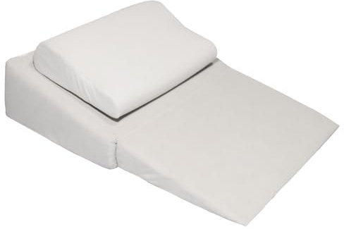 AMUFJJ Keilkissen Bett Lesekissen 75 cm Verlängertes Keilkissen, Faltbare Kissenkeile Für Schlafen Bei Saurem Reflux/Migräne, Stützkissen Für Nacken, Rücken Und Taille Bei Älteren Menschen(Beige)