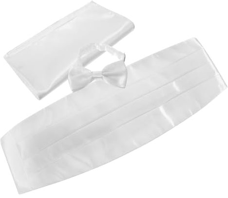 DEARMAMY 1satz Herren Cummerbund Fliege Und Taschentuch Elegantes Accessoire Für Hochzeiten Formelle Anlässe Und Partys Aus Strapazierfähigem Satin Klassisches Design