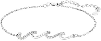 Bracelet en forme de vague avec strass – Bijoux en cuivre sur le thème de