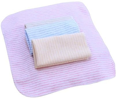4 Stück-pack Speicheltuch für Babys aus Baumwolle 21x21 Cm | Still und Fütterungstücher, Farbig, Praktische Größe für Neugeborene, Bleibt Formstabil Zufällige Farbe