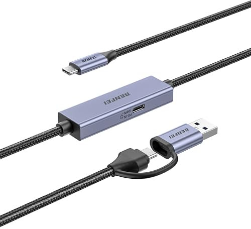 BENFEI Scheda di acquisizione video/audio USB C che supporta Full HD 1080P 60FPS per streaming, registrazione, gioco, compatibile con Switch, PS4, PS5, Xbox, funziona con PC/Windows/Mac OS