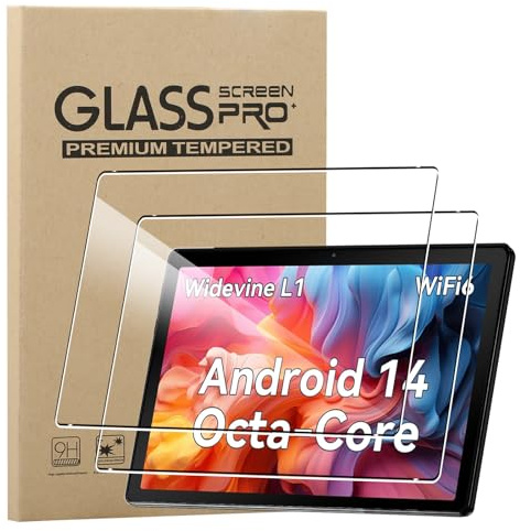 KZIOACSH Screen Protector for Freeski 10 Inch Tablet Android 14/Freeski Tablet FSKA1000 10.1 Inch, 2 Pack Ultra Clear Anti-Scratch 9H Hardness Touch Sensitive Anti-Fingerprint Anti-Oil Tempered Glass