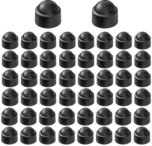 Capuchons D'écrou, 50 Pièces M8 Capuchons Hexagonaux, Boulons Capuchon Hexagonal, Ecrous Borgnes à six Pans Creux Noirs, Cache Vis écrou, Capuchons pour vis, pour vis et Ecrous