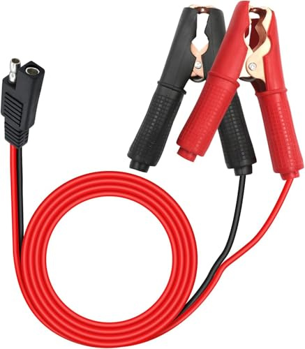 HuaLiSiJi Pinzas Cable Bateria 12V 24V Cable SAE Pinzas para Batería 14AWG 30A, Cable con Pinzas para Batería Cable SAE Bateria de Carga para Automóviles y Motocicletas (3 m)