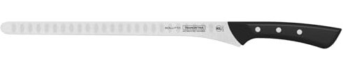 Tramontina - Couteau à jambon/saumon lame flexible alvéolée Solutta 25cm. Inox et polycarbonate.