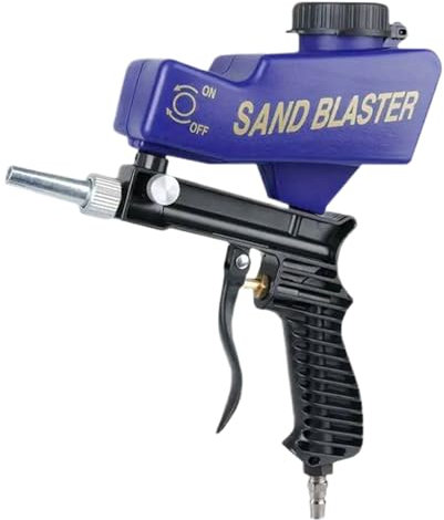 Sandblasting Machine Kit, Abrasive Sand Blasting Machine 6.69x11.02 inches, Handheld Equipment, Rust Remover for Metal, Paint Restoration, Wood Polishing, Furniture Varnish Work