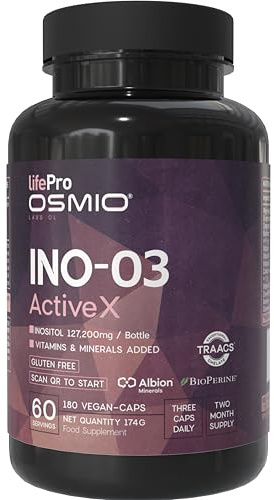 Inositol 4240mg – Myo & D-Chiro con CoQ10, BioPerine®, Chromax® Cromo, Zinc Albion® TRAACS®, Selenio, Vitaminas B6, B12 y D3 – Apoyo Metabólico y Energía Celular