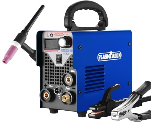Plasmargon HF Tig & Electric Stick Welder, Dual Voltage 110V/220V DC Welding Machine, 2-in-1 Multifunctional GTAW ITS200