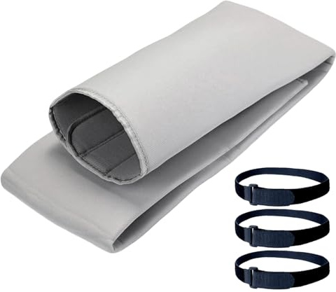 Revestimiento de tubos de aire acondicionado portátil 150 cm x 54 cm, aislante para tubos de aire acondicionado (diámetro 13-15 cm) – 3 correas ajustables, reutilizable y lavable, ideal para