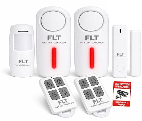 KIT Expert - Alarme sans Fil puissante prêt à Poser - 2 sirène déportée 120db - idéal Appartement Garage Box Cave sous Sol