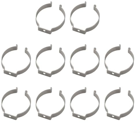 Volakebeing Lot de 10 pinces à outils en acier au manganèse de type ouvert pour garage, atelier, rangement - Argenté (52 mm)