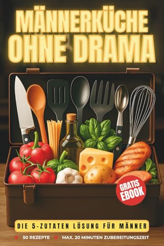 Männerküche ohne Drama – Das 5-Zutaten-Kochbuch für alle, die Hunger haben, aber keinen Bock auf Stress