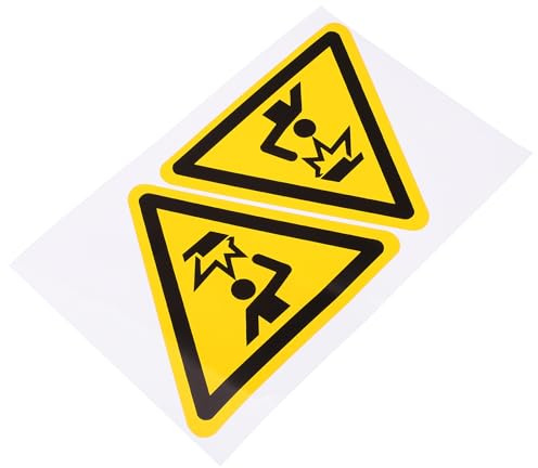 Healvian Cartelli di Avvertimento Collisione Testa Adesivi in Pvc 2 Pezzi per Officine e Fabbriche Design Adesivo di Sicurezza