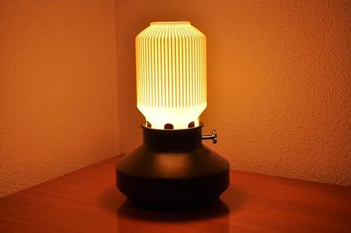 Tulipa de recambio para Lámpara IKEA TÄRNABY marca Argilux modelo Ridges, Material PETG, Diseño de Crestas Verticales