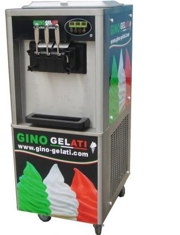 Gino Gelati Standgerät Softeismaschine mit Beckenkühlung, Mengenzähler, Beckenalarm