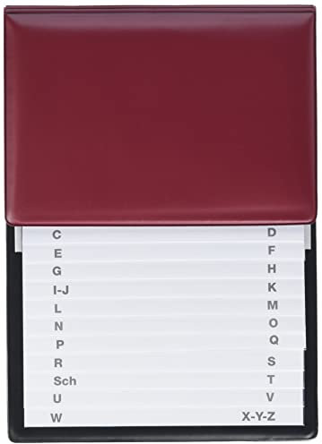 RNKVERLAG 1716-2 - Telefon-Klappregister, 160x230 mm, in hochwertiger Ausführung, weinrot, 1 Stück