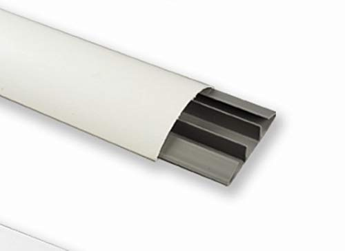 Electraline 60798 Canale Passacavo sopra pavimento, 2 mt, Misura 75x17, Bianco