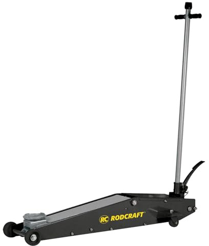 Rodcraft RH251 Rangier-Wagenheber bis 2 Tonnen Hubkraft, min. Höhe 135 mm, max. Höhe 800 mm, Chassis Länge 1340 mm, 58 kg Gewicht, schwarz-Silber | Min. Höhe 135 mm, 1340 mm Chassislänge, 58 kg Gewicht. Ideal für Fahrzeuge mit hoher Bodenfreiheit