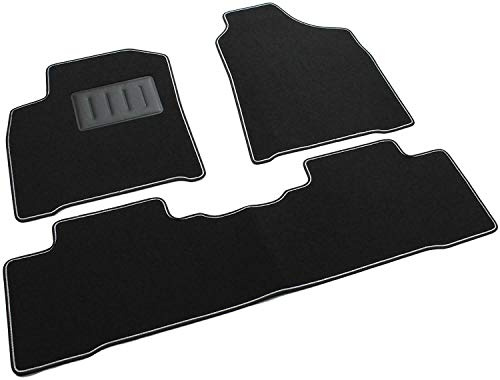Il Tappeto Auto El Alfombra Coche, sprint04806, Alfombrillas Moqueta Negra Antideslizante, Bordo Bicolor, salvatacco Reforzado (Goma, Korando II Desde 2010 >.