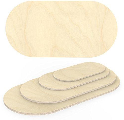 AUPROTEC Multiplexplatte 21mm oval 1800 mm x 900 mm Holzplatten von 40cm-200cm auswählbar ovale Sperrholz-Platten Birke Massiv Multiplex Holz Industriequalität z.B. als Tisch-Platte