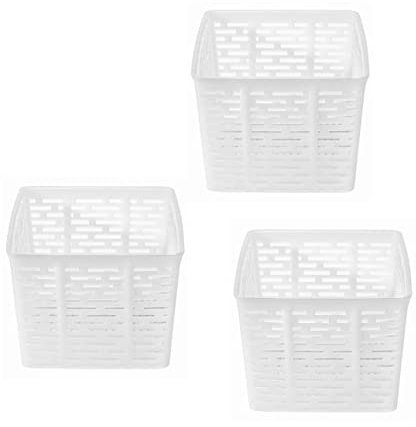 AlcoFermBrew 3 x Moule à fromage 10.5x10.5x8.5cm - 0.5kg - Ricotta - Forme à fromage | Moule à faisselle | Fromage maison