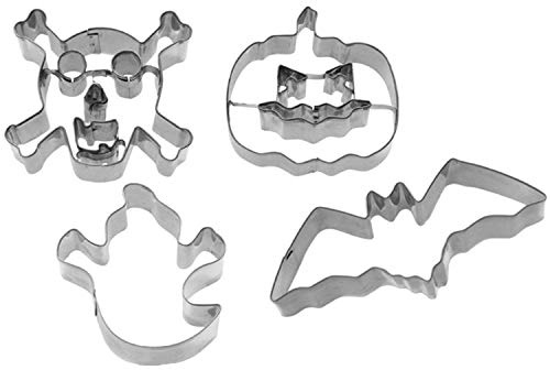 Westmark 31942260 Set Moldes Halloween, Acero Inoxidable, Plata, 22.5 x 13 x 2.6 cm, 4 Unidades