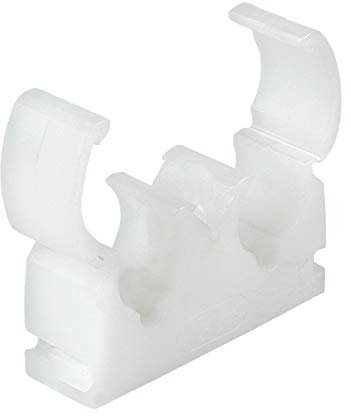 Talon Pipe Clips for 15mm and 22mm Copper or Plastic (10, 15mm Double Pipe) - White