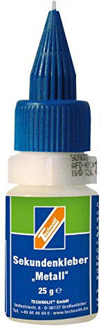 TECHNOLIT Sekundenkleber Metall 25g Metallkleber, Schnellkleber, Klebstoff, Superkleber