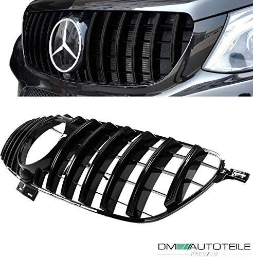 DM Autoteile 2778 Kühlergrill Schwarz kompatibel für Mercedes W166 C292 ab 2015-2018 auf Sport-Panamericana GT