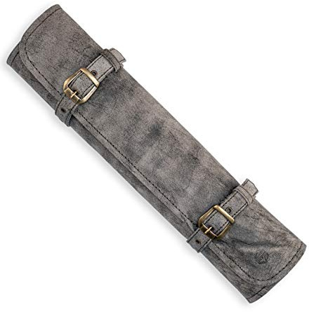 Messertasche Leder für Köche - Echt-Leder Kochmesserrolle groß – Messer Tasche Kochmesser verschliessbar -Kochtasche Sam