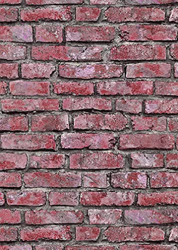 BRICOFLOR Klinkerstein Tapete in Rot Grau | Industrial Vliestapete in Steinoptik für Wohnzimmer und Küche | Vlies Steintapete in 3D Backstein Optik